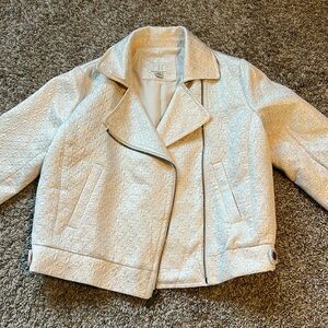 Great condition. Cream and silver blazer jacket.